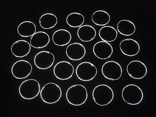 Silver925 Hoop Earrings [12mm][14mm][16mm][18mm][20mm] 2 pairs (4 pieces)