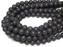 Black Lava Round 12mm 1strand beads (aprx.14inch/34cm)
