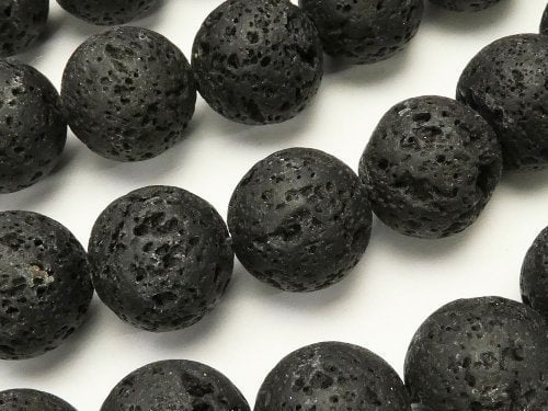 Lava, Round Natural Beads