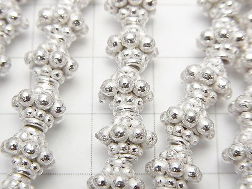 Copper Rondelle 8 x 8 x 8 mm Silver coating half or 1 strand beads (aprx.7 inch / 18 cm)
