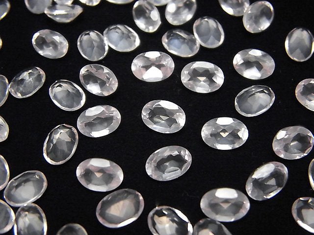 [Video] High Quality Rose Quartz AAA Undrilled Oval Faceted 7x5x3mm 5pcs $5.79!