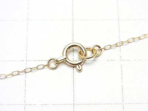 [K10 Yellow Gold] Bracelet Long Cable Chain 1pc beads (aprx.7inch/17cm)