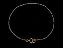 [K10 Yellow Gold] Bracelet Long Cable Chain 1pc beads (aprx.7inch/17cm)