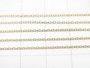 [K10 Yellow Gold] Bracelet Cable Chain 1pc beads (aprx.7inch/17cm)