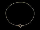 [K10 Yellow Gold] Bracelet Cable Chain 1pc beads (approx. 7 inches/17 cm)