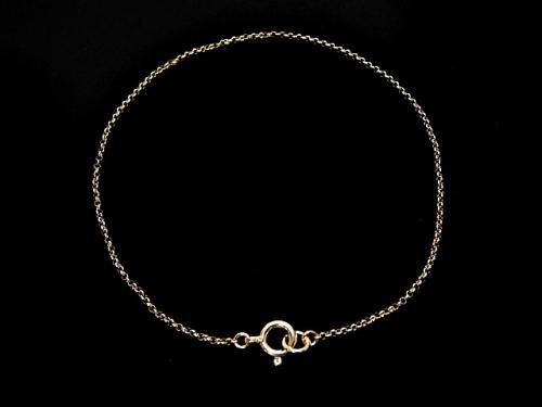 [Video] [K10 Yellow Gold] Bracelet Rolo Chain 1pc beads (approx. 7 inches/17 cm)