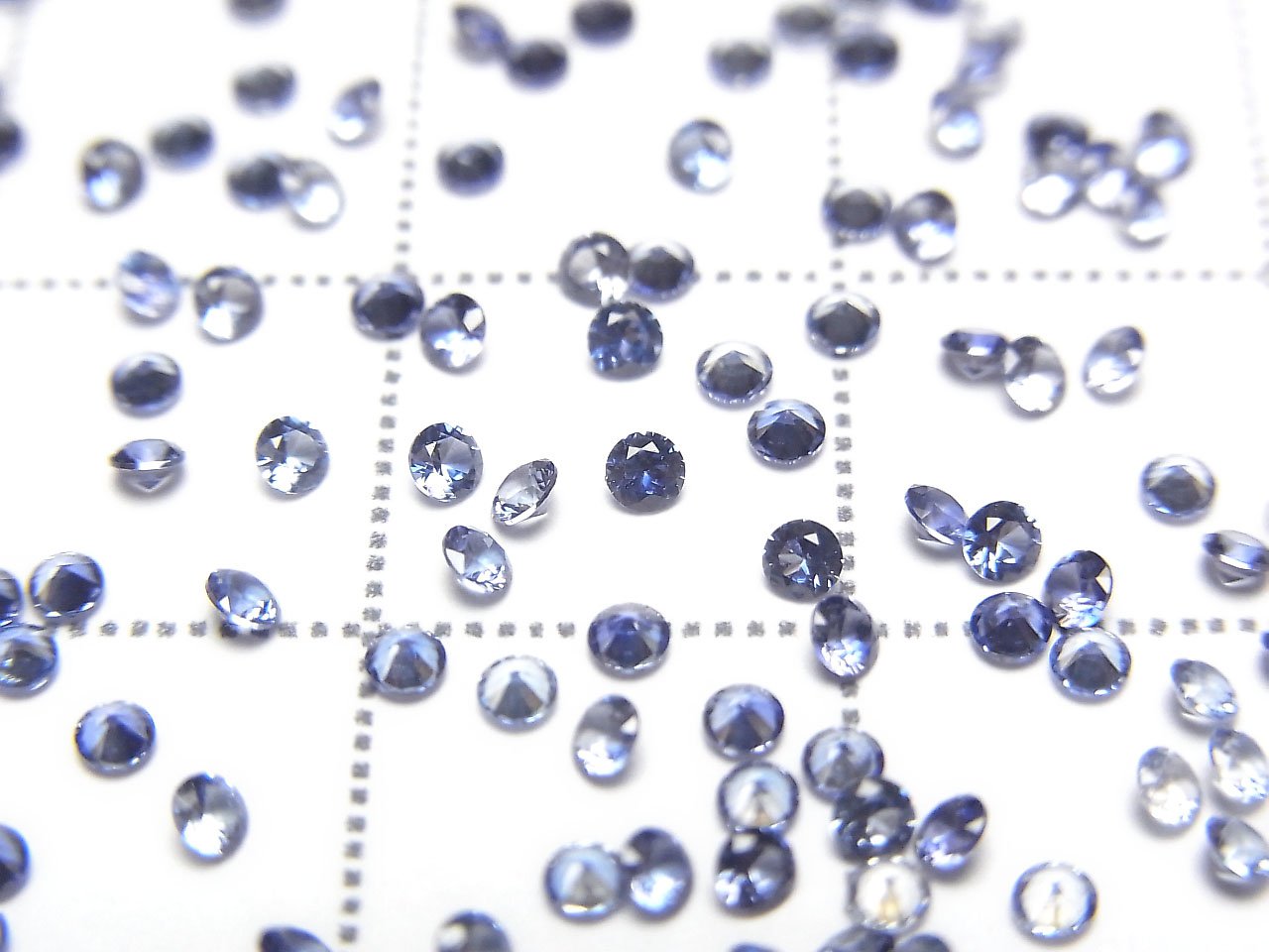 Bénitoïte de haute qualité AAA Pierre libre ronde facettée 1,5x1,5 mm 3 pcs