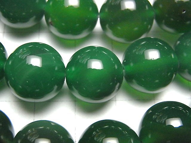 Green Onyx AAA Round 14mm half or 1strand beads (aprx.15inch/36cm)