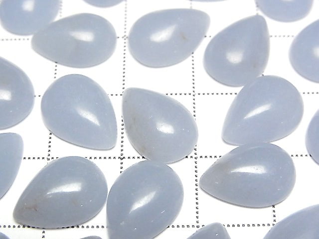[Video] Angelite  Pear shape Cabochon 14x10mm 3pcs