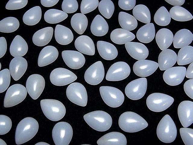 [Video] Angelite  Pear shape Cabochon 14x10mm 3pcs