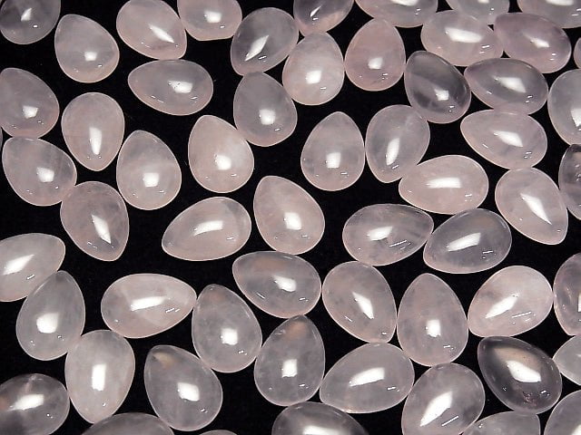 [Video] Rose Quartz AA++ Pear shape Cabochon 14x10mm 3pcs
