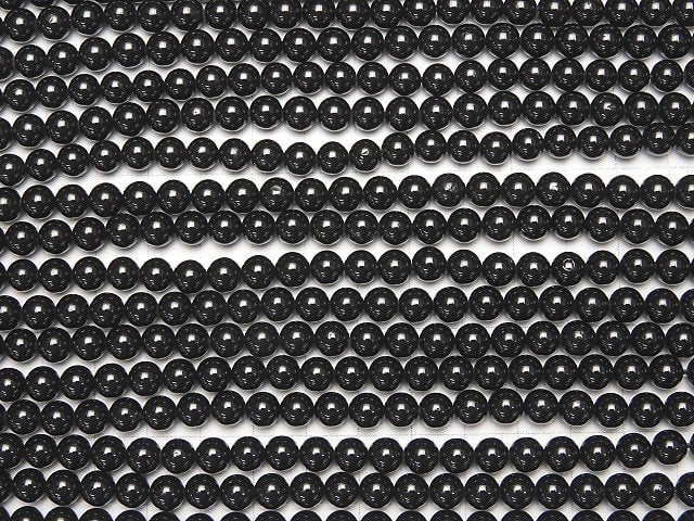 Black Tourmaline AAA- Round 6mm 1strand beads (aprx.15inch / 38cm)