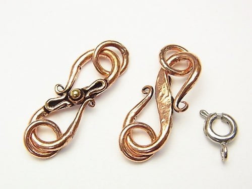 Copper Jump Designed with Ring S Hook 22 x 9 x 2 mm Oxidized Finish 4 pcs $2.39