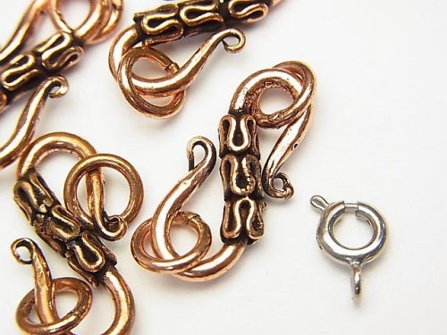 Copper Jump Designed with Ring S Hook 20 x 10 x 3 mm Oxidized Finish 4 pcs $2.79