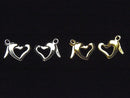 Silver925 Spring Ring 8x11x3mm Heart 2pcs