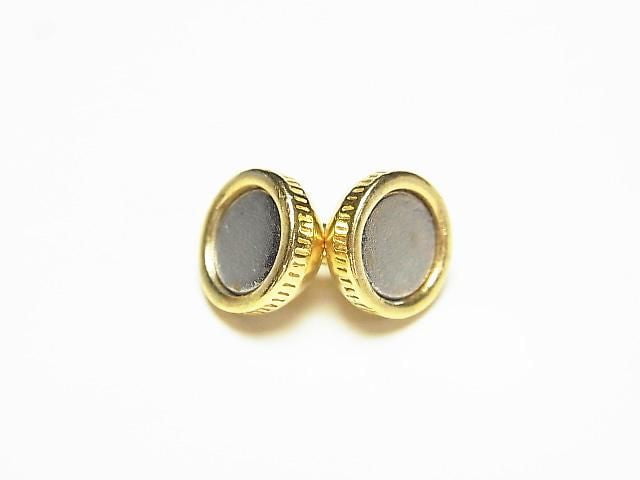 Silver 925 Magnetic Clasp 14x8x8mm Round 1 pair (2 pieces)
