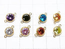 Available in 8 colors! 14KGF Charm w/CZ Both Side 11x7x3.5mm 1pc