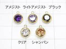 Available in 10 colors! 14KGF charm w/CZ 8x7x3mm 1pc
