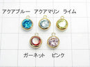 Available in 10 colors! 14KGF Charm with CZ 8x7x3mm 1pc