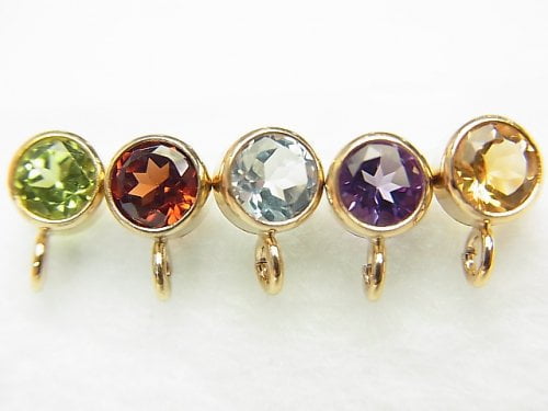 14KGF Earstuds Earrings w / Gems 12 x 7 x 5 1 set (5 types x 1 pair) $38.99