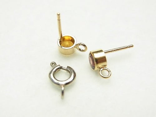 14KGF Earstuds Earrings w / Gems 12 x 7 x 5 1 set (5 types x 1 pair) $38.99