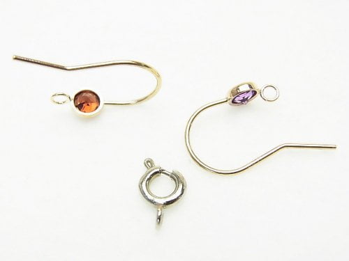 14KGF Earwire w / Gems 18 x 12 1 set (5 types x 1 pair) $38.99