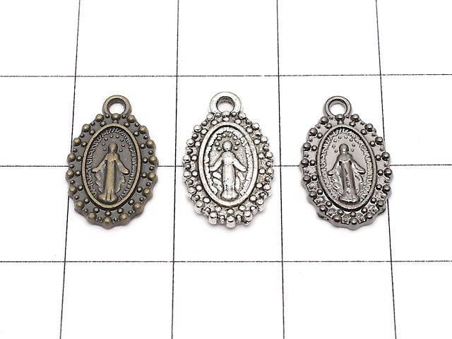 Metal Parts Charm 12 x 9 mm Miraculous Medal 10 pcs $1.79