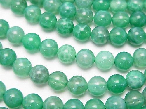 Green Fire Agate Round 4mm 1strand beads (aprx.15inch/38cm)