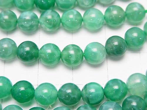 Green Fire Agate Round 4mm 1strand beads (aprx.15inch/38cm)