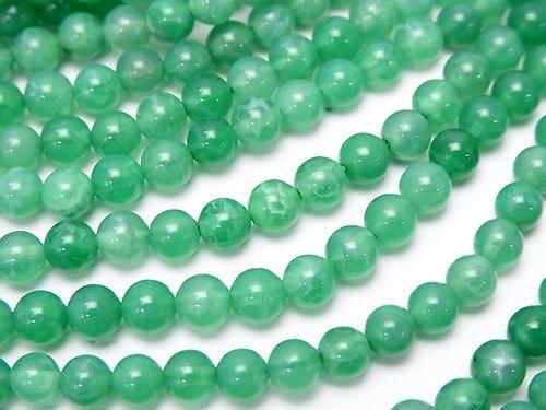 Green Fire Agate Round 6mm 1strand beads (aprx.15inch/38cm)