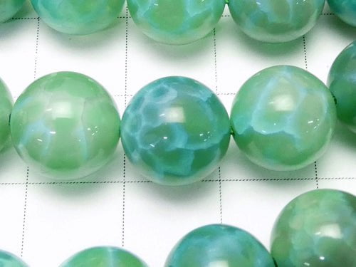 Green fire agate Round 10 mm half or 1 strand beads (aprx.15 inch / 37 cm)