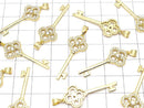 Key Parts with Metal Parts CZ (Key) Motif Pendant 33 x 13 mm 18 KGP 1 pc $2.99!