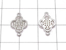 Metal Parts Joint Parts Flower (with CZ) [10 mm] [12 mm] Silver Color 1 pc