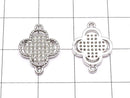 Metal Parts Joint Parts Flower (with CZ) [10 mm] [12 mm] Silver Color 1 pc