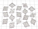 Metal Parts Joint Parts Flower (with CZ) [10 mm] [12 mm] Silver Color 1 pc