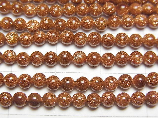 [Video]Golden Sand Stone Round 3mm 1strand beads (aprx.15inch/36cm)