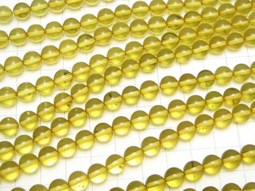 [Video] Green Amber AAA Round 7.5mm 5pcs or 1strand beads (aprx.15inch / 38cm)