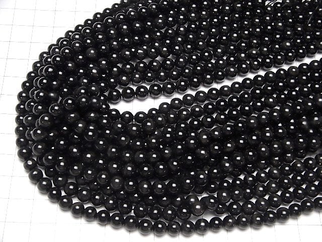 [Video] Black Tiger's Eye AAA Round 6mm 1strand beads (aprx.15inch/37cm)