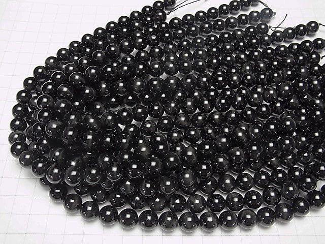 [Video] Black Tiger's Eye AAA Round 10mm 1/4 or 1strand beads (aprx.15inch/36cm)