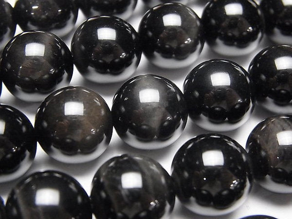 [Video] Black Tiger's Eye AAA Round 14mm 1/4 or 1strand beads (aprx.15inch/36cm)