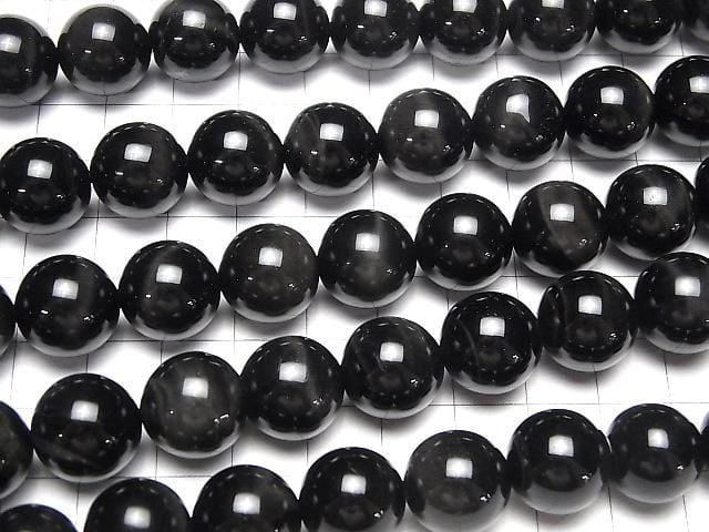 [Video] Black Tiger's Eye AAA Round 14mm 1/4 or 1-strand beads (approx. 15 inches/36 cm)