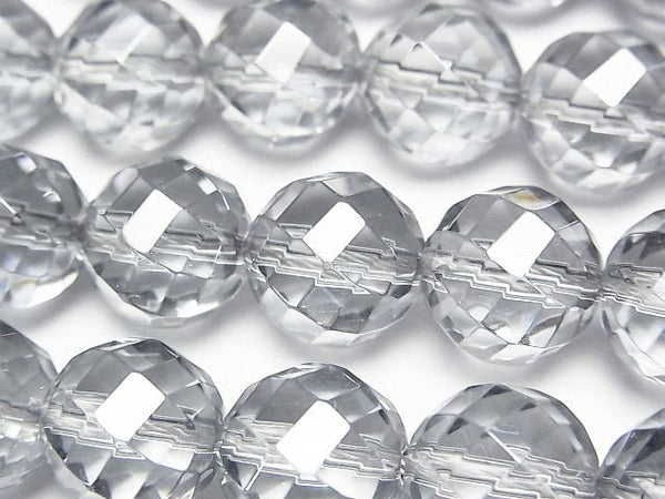 Silver Flash Crystal Twist 72Faceted Round 12mm 1/4 or 1strand beads (aprx.15inch/38cm)