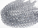 Silver Flash Crystal Twist 72Faceted Round 12mm 1/4 or 1strand beads (aprx.15inch/38cm)
