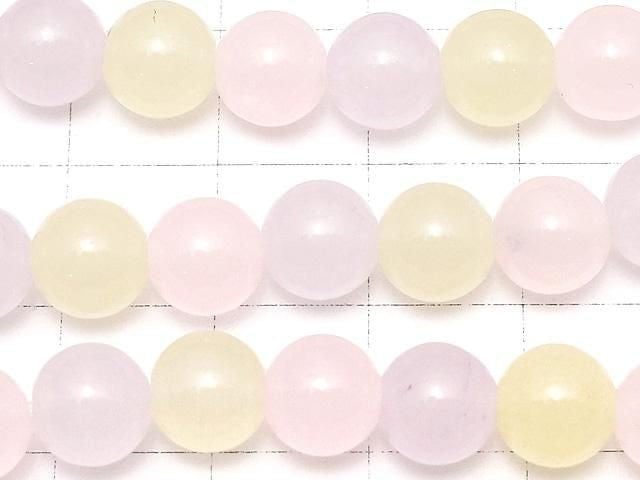 Pastel Mix Jade Round 8mm 1strand beads (aprx.15inch/36cm)