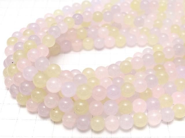 Pastel Mix Jade Round 8mm 1strand beads (aprx.15inch/36cm)