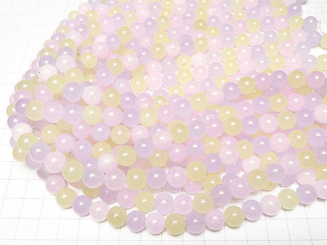 Pastel Mix Jade Round 10mm 1strand beads (aprx.15inch / 35cm)