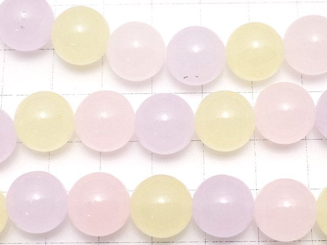 1strand $6.79! Pastel Mix Jade Round 12mm 1strand beads (aprx.15inch / 36cm)