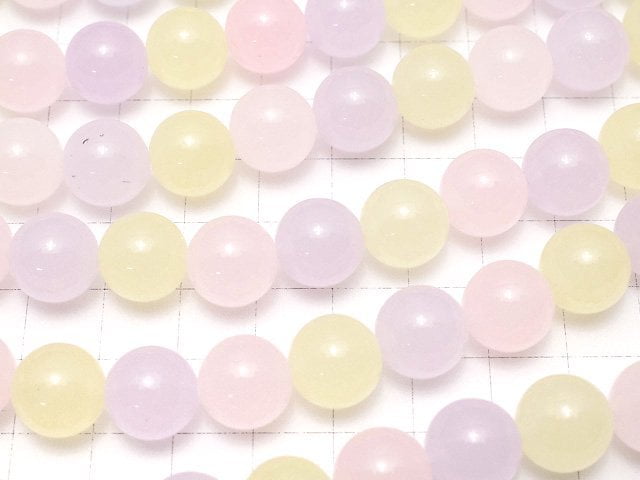 1strand $6.79! Pastel Mix Jade Round 12mm 1strand beads (aprx.15inch / 36cm)