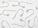 Silver925 Earwire [S][M][L] with round beads No coating 2pairs (4 pieces)