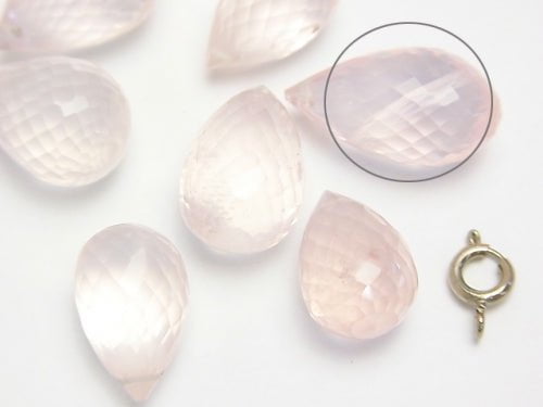 Madagascar Rose Quartz AAA- - AA++ Drop Faceted Briolette 1pc